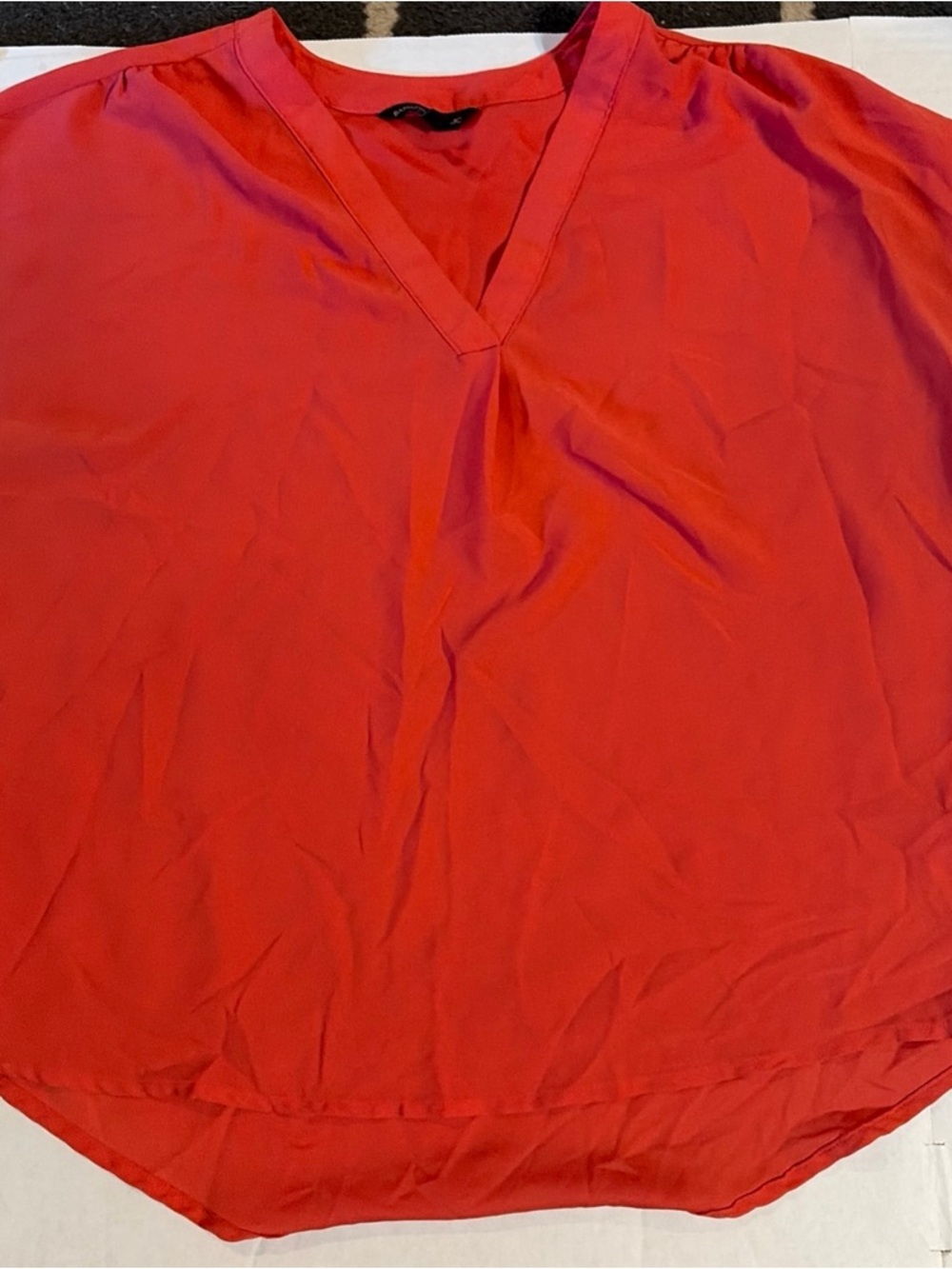 Banana Republic Red V-Neck Blouse